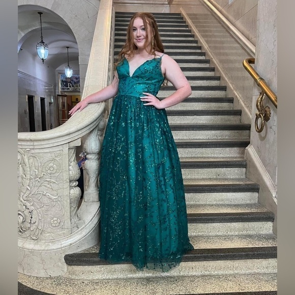 Blush by Alexia Designs - 20340 Embroidered Lace Sleeveless Gown - Picture 9 of 13